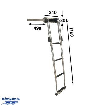 Båtsystem BKB74 - Telescopic Ladder, 4 Steps, Plastic