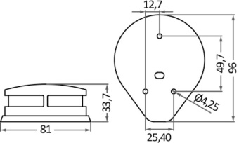 Osculati 11.041.24 - Lateral Navigation Light Polished Stainless Steel Body