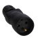 Legrand 230V - 16A Black Rubber Female Plug - Cable Gland