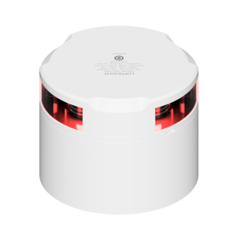 Lopolight 301-114-WH - Navigation Light 3NM 360° Red, White Ceramic Coated
