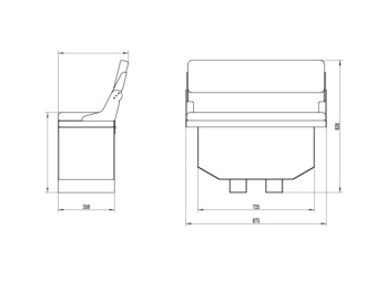Talamex Steering Console With Frontseat SU400 White For Inflatable Boat