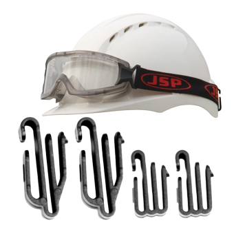 Safety Helmet, Clipset for Goggles