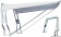 Osculati 46.906.23 - Telescopic Stern Awning White 130 x 170 cm