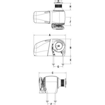 Maxwell P100242 Horizontal Windlass HRC10-10 - 1200 W - 12 V SCW/SD (Left) - Chain Ø10 mm DIN766 - Rope Ø16 mm