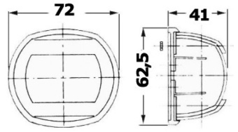 Osculati 11.406.03 - Compact 12 AISI 316/White Bow Navigation Light