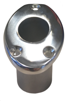 Allpa Stainless Steel Recessed Flag Pole Base 45°; For 25mm Flag Pole