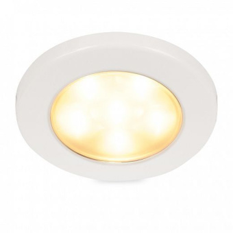 Hella Marine 2JA 980 940-101 - EuroLED 95 Down Lights - Recess Mount - Warm White Light - White Plastic Rim