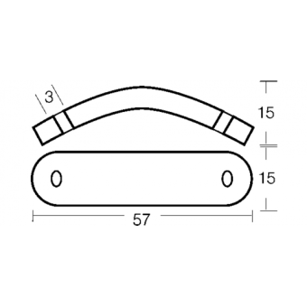E. Polipodio Zinc Curved Plate Ref. 9005660