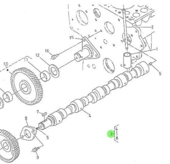 Nanni Diesel 970302041 - Complete Camshaft for 4.190HE Engines