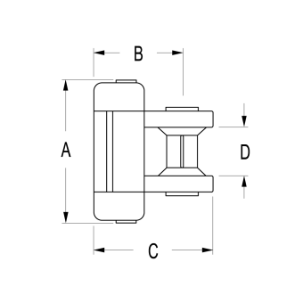 Ronstan RC28463 Series 8 Ballslide Intermediate Car, Suits Wide Feet