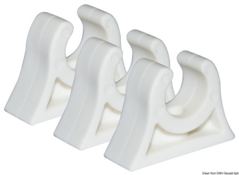 Osculati 34.358.17 - Tube Clip White 16/18 mm (10 pcs)