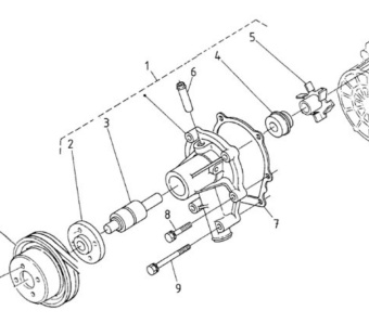 Nanni Diesel 970313400 - Fresh Water Pump Assembly for HE and N Series Engines