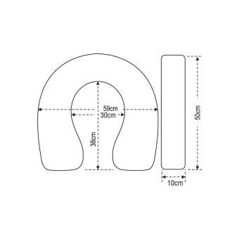 Lalizas 70162 - Horseshoe Lifebuoy "Quick RD" 142N Yellow