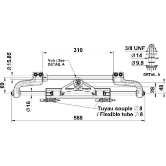 Lecomble & Schmitt 2203375 LS 225 Pro Steering Kit - Without Hose