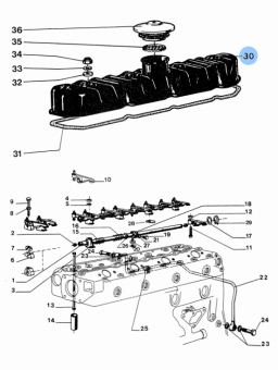 Vetus STM2251 - Rocker Cover