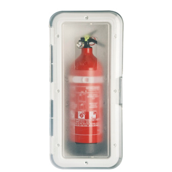 Nuova Rade 196675 - White Storage Case for Fire Extinguisher With Transparent Door, 2kg