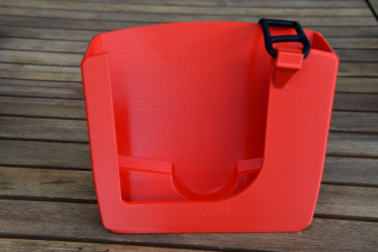 Humminbird TFA Transducer Protection Cover For Mega Live, Red, Starboard Side