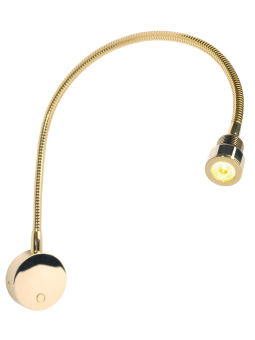 Prebit LED Flexlamp 01-1 500mm With USB-C Glossy Gold Warm White 11-30V 3W 44° Integrated Dimmer