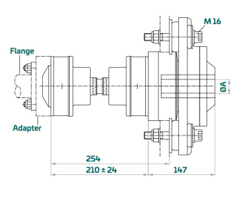 Aquadrive CVB21.20 – Moduline B20 Anti-Vibration CV Shaft System