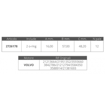 Finnord Impeller Volvo 3842786