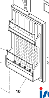 Isotherm SGC00367AA - Complete Door for Cruise CR65 Elegance Silver Fridge
