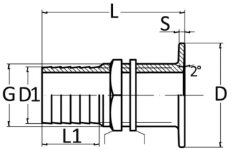 Osculati 17.424.03 - Thru Hull Flush Mount Chromed Brass 1" x 30 mm