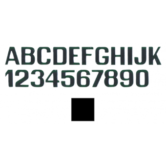 Black Letters And Numbers 200 mm U