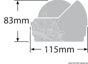 Osculati 25.082.41 - RITCHIE Wheelmark External Compass 3" Black/Black