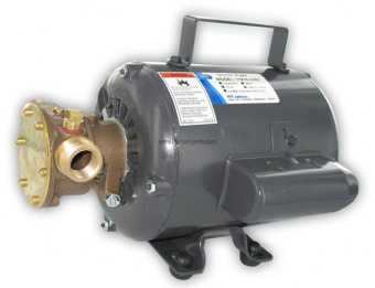 Jabsco 11810-0001 - Bronze Utility Pump 1/3 HP W/ 115 Volt AC Motor, Neoprene Impeller