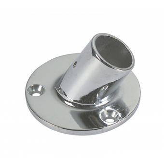Foresti & Suardi Chromed Brass 60° Round Pulpit Base Plate Ring, Ø22–25 mm