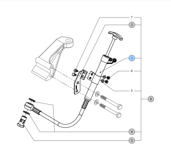 Vetus 15-2543 - Oil Drain Pump M3 and Hose with Banjo-eye