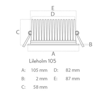 Casolux Lilleholm Downlight 105 Stainless Steel 8W 550MA 2700K