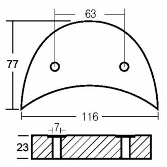 E. Polipodio Zinc Plate For Outboard Engine 90/14 HP