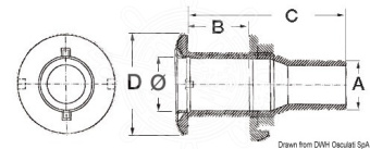 Osculati 17.203.80 - Skin Fitting For All Types Of Bilge Pumps