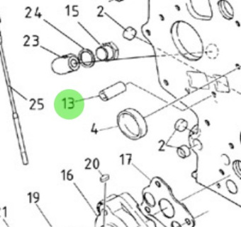 Nanni Diesel 970140108 - Pipe Pin for Crankcase and Cylinder Assembly