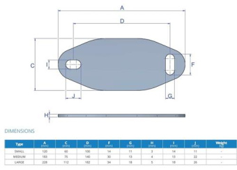 Shim Plate Vibration Damper PC-182 H=5mm