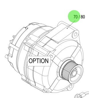 Steyr Z026141-0 - 14V 150A Alternator Assembly Option Painted RAL9006