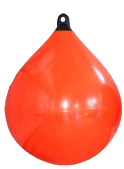 Allpa Solid Head Buoy, Ø450, L=620mm, Orange With Black Head (Size 2)