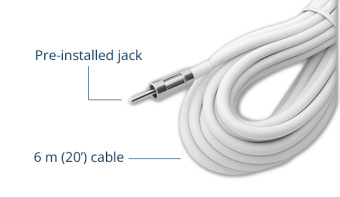 Scout PF AN NAMFM011T - Ks-120 Am-Fm Fiberglass Antenna 1.2 M Titan Series