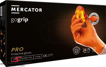 Colad Orange Nitrile Glove With Dots L