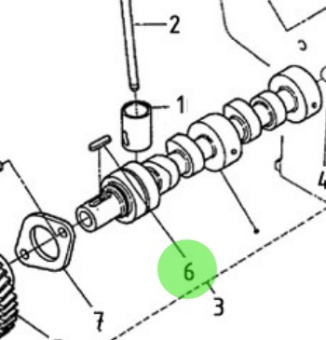 Nanni Diesel 970141106 - Camshaft Feather Key for HE and N Series Engines