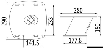 Osculati 29.900.10 - SCANSTRUT Aluminium Power Tower 150 mm