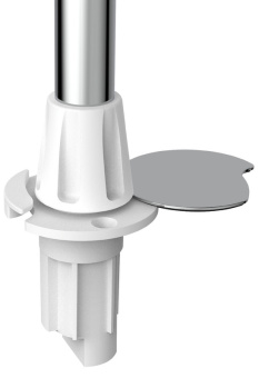 Osculati 11.164.08 - Classic 360° Pull-Out Pole With Base White Plastic 60cm
