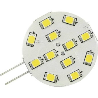 Dixplay Vertical G4 Bulb 8-35V 2W - 12 Cool White LEDs - Ø30mm