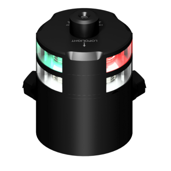 Lopolight 201-007W-B TB - Navigation Light 2NM Tri-Anchor W/Windex W/IP68 Base & Connector