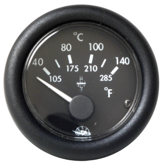 Osculati 27.431.02 - Guardian Temperature Gauge H20 40-120° Black 24 V