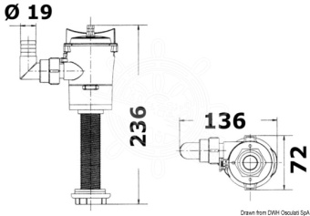 Osculati 16.160.03 - Europump In-Line Bulkhead Pump Fish Tank Aeration