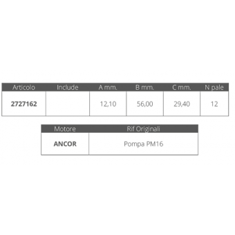 Ancor Impeller For PM16