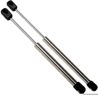 Osculati 38.020.40 - Gas Spring With Ball Head AISI 316 380 mm 12 kg