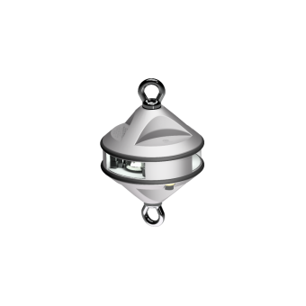 Lopolight 300-112G2-H2C-P - Navigation Light 3NM 360° White, Hoist, Silver Anodized